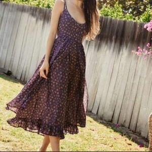 Christy Dawn Nicks Periwinkle Floral Dress